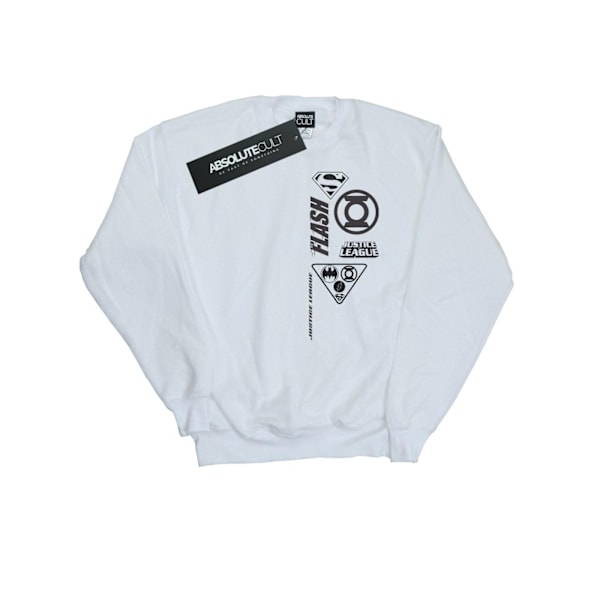 DC Comics Herr Justice League Bröst Ikoner Sweatshirt M Vit White M