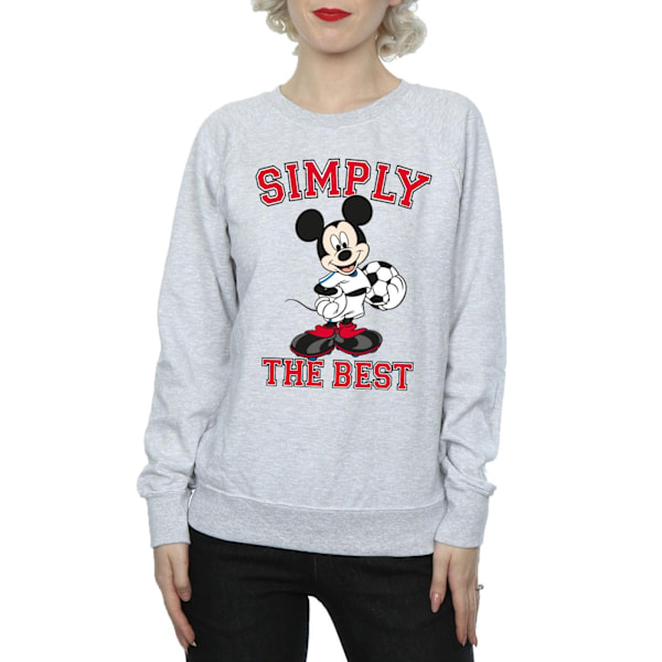 Disney Dam/Damer Mickey Mouse Simply The Best Sweatshirt L Heather Grey L