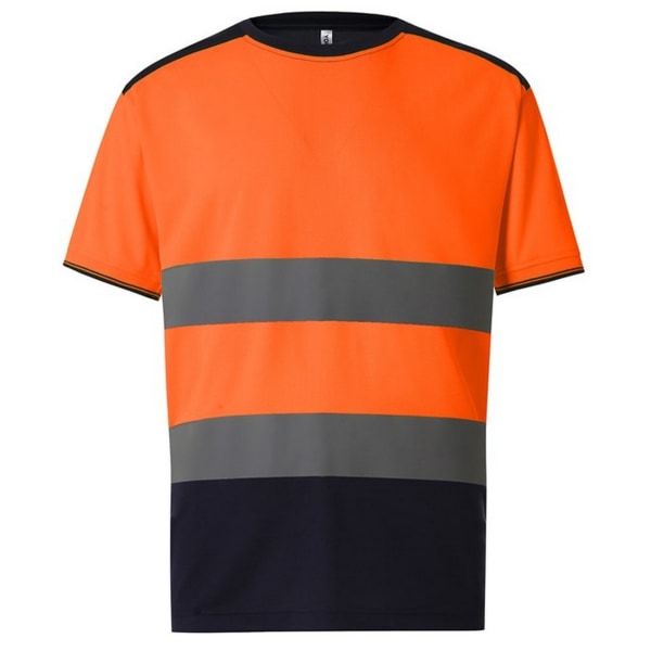 Yoko Mens Hi-Vis Two Tone T-Shirt XXL Orange/Navy Orange/Navy XXL