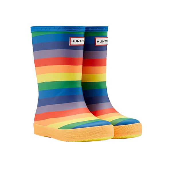 Hunter Original First Classic Rainbow Wellington för barn Multicoloured 4 UK