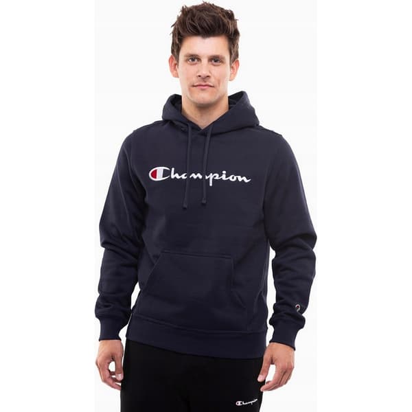 Champion Herr Script Logo Hoodie M Marinblå Navy Blue M