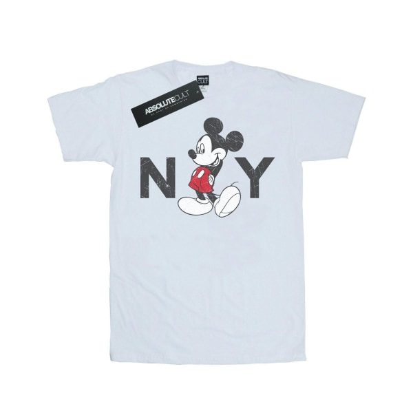 Disney Mickey Mouse, NY Cotton Boyfriend T-shirt för damer/damer, X White XXL