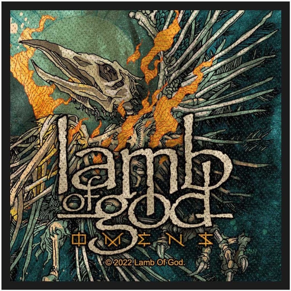 Lamb Of God Omens vävd patch One Size flerfärgad Multicoloured One Size