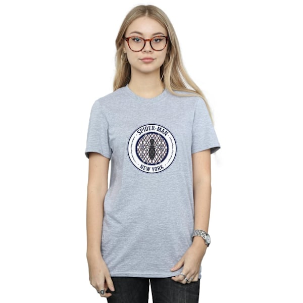 Marvel Womens/Ladies Spider-Man New York 62 Bomull Boyfriend T-shirt Sports Grey XL