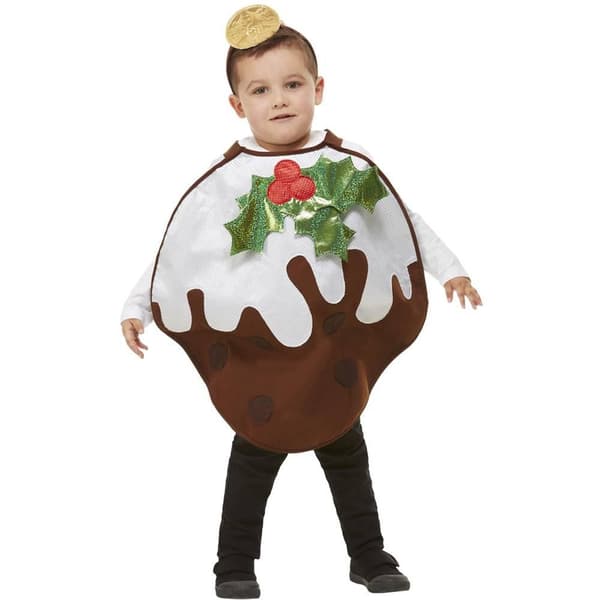 Smiffys Barn/Barn Julpudding Glitter Kostymset På Brown/White One Size