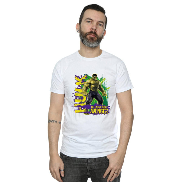 Hulk Mens The Incredible Avenger T-Shirt M Vit White M