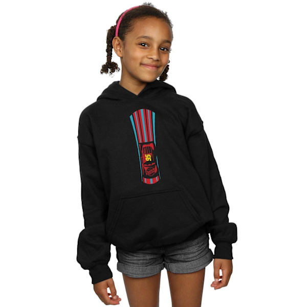 Disney Girls Cars Lightning McQueen Stripes Hoodie 12-13 år Black 12-13 Years