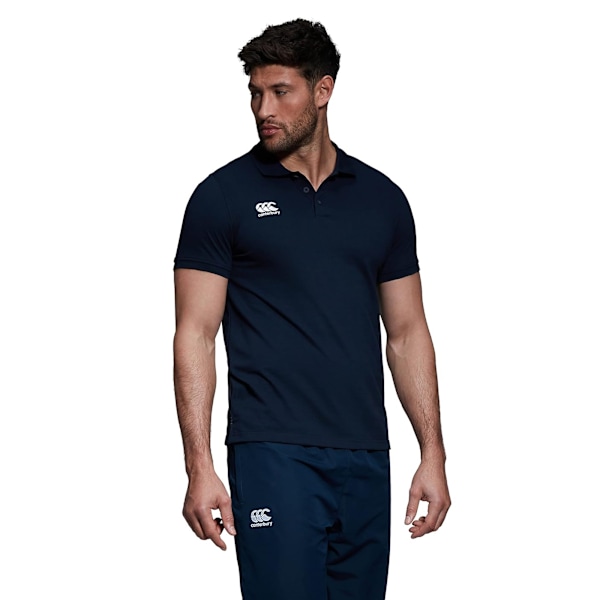 Canterbury Mens Waimak Kortärmad Pique Poloskjorta L Marinblå Navy L