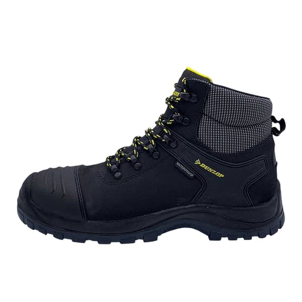 Dunlop Herr Nova Logo Läder Stålhätta Säkerhetskängor 12 UK Black 12 UK