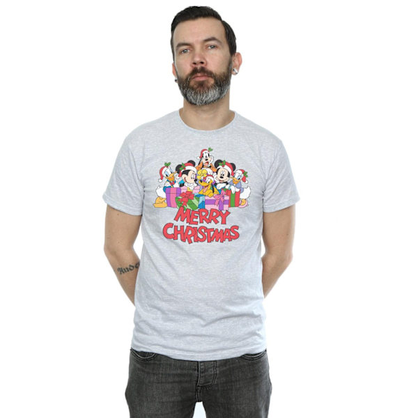 Disney Herr Mickey Mouse och vänner Jul T-shirt 3XL Spor Sports Grey 3XL