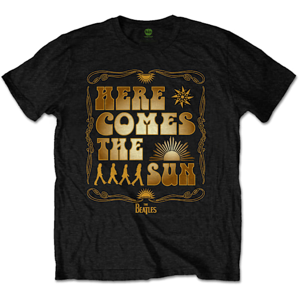 The Beatles Unisex Adult Here Comes The Sun Back Print T-Shirt Black XXL