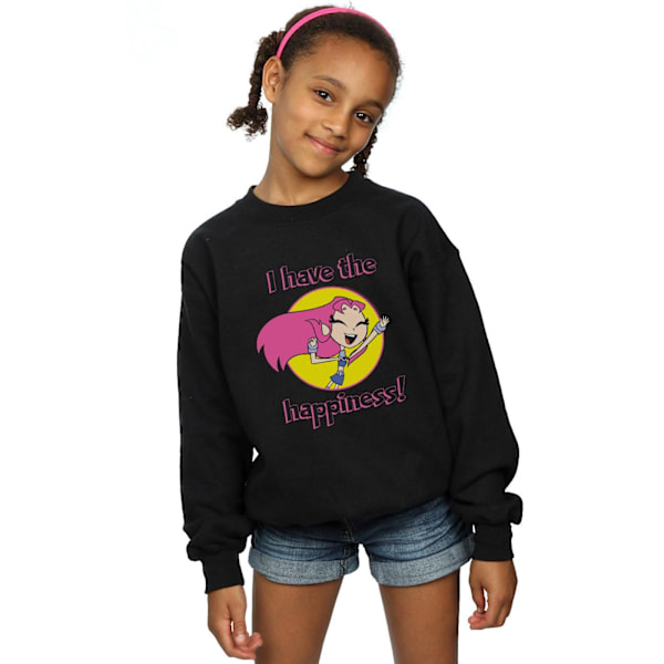 DC Comics Girls Teen Titans Go I Have The Happiness Sweatshirt Black 12-13 Years