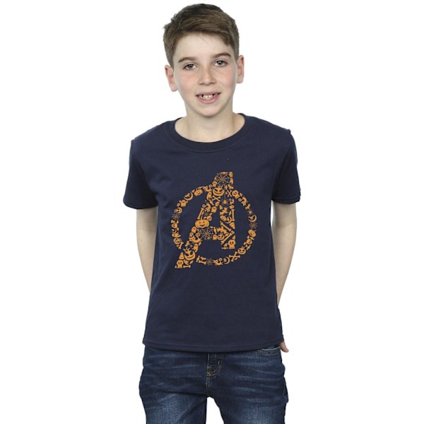 Marvel Boys Avengers Halloween Logo T-shirt 3-4 år Marinblå Navy Blue 3-4 Years