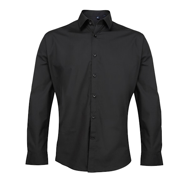 Premier Supreme tyngre poplin långärmad arbetsskjorta 18 Black 18.5