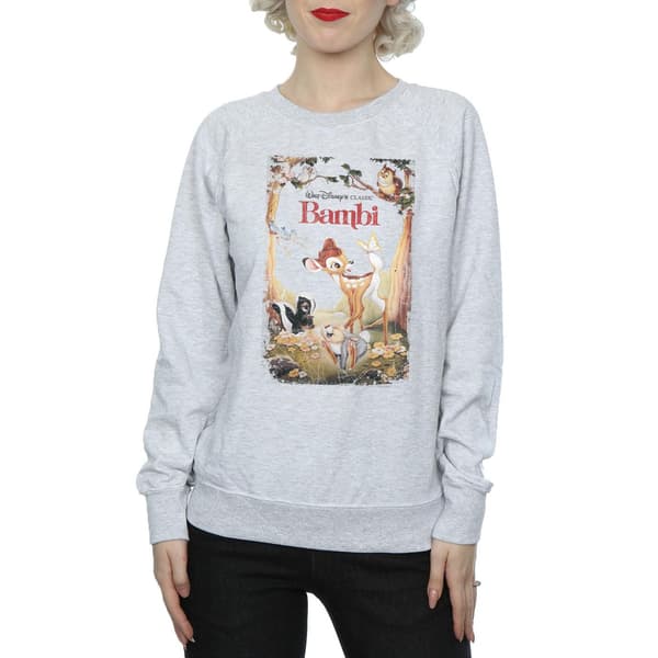Bambi Dam Poster Tröja L Heather Grå Heather Grey L