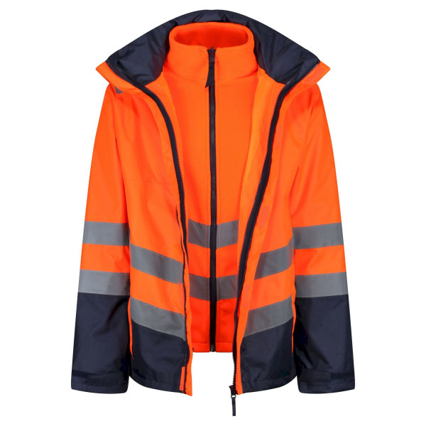 Regatta Mens Pro 3 in 1 Hi-Vis Jacket S Orange/Navy Orange/Navy S