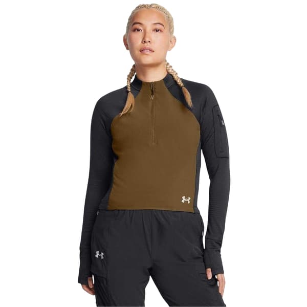 Under Armour Dam/Dam Trail Run Halvdragkedja Långärmad Topp Grey 14 UK
