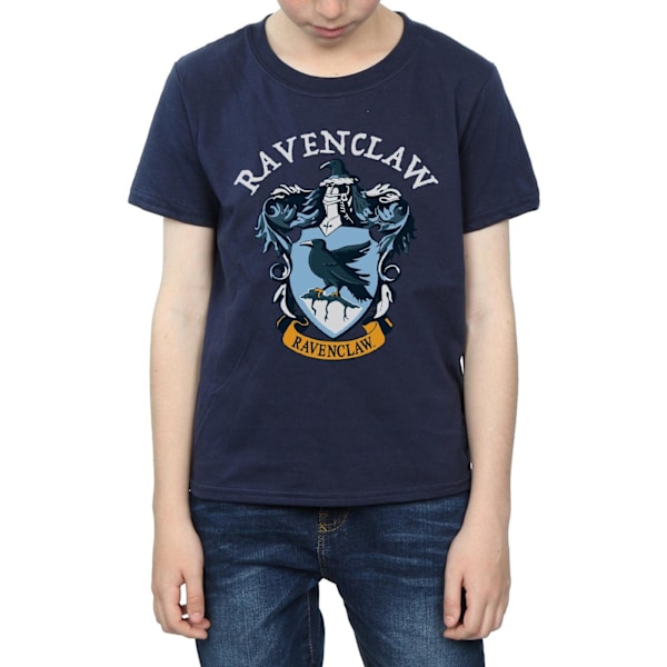 Harry Potter Boys Ravenclaw Bomull T-shirt 7-8 år Marinblå Navy Blue 7-8 Years