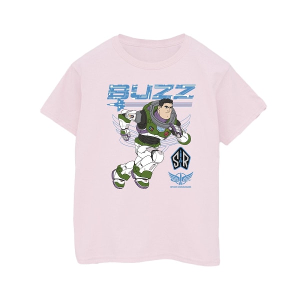 Disney Womens/Ladies Lightyear Buzz Run To Action Bomull Boyfriend T-Shirt Baby Pink S