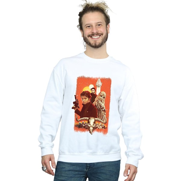 Star Wars Mens Solo Trio Paint Sweatshirt L Vit White L