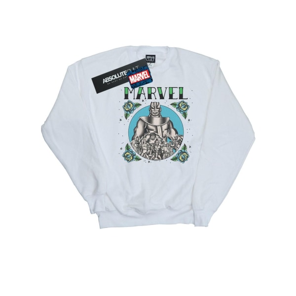 Marvel Dam/Kvinnor Avengers Group Tattoo Sweatshirt XL Vit White XL