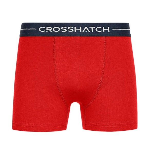 Crosshatch Mens Avocet Boxer Shorts (3-pack) XL Röd/Vit/Marinblå Red/White/Navy XL