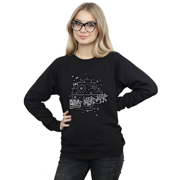 Star Wars Dam/Damer Död Stjärnan Sleigh Sweatshirt M Svart Black M