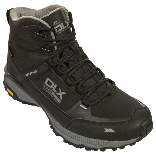Trespass Mens Renton Waterproof Walking Boots 10 UK Black Black 10 UK