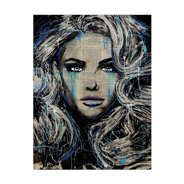 Loui Jover Haven Pappersutskrift 50cm x 40cm Svart/Vit/Blå Black/White/Blue 50cm x 40cm