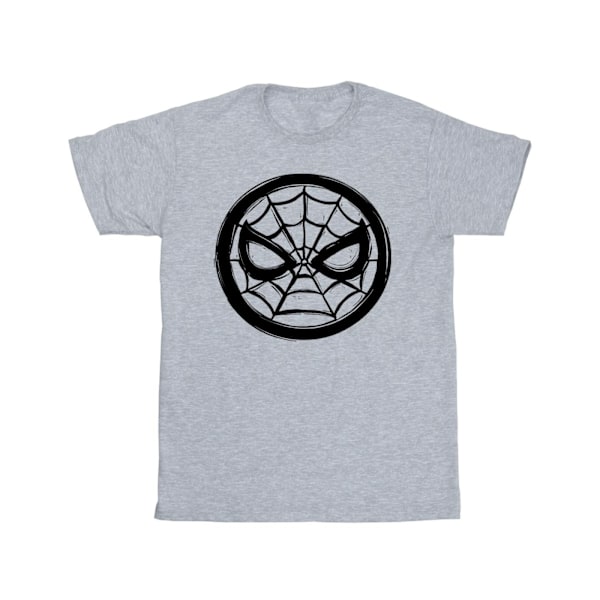 Marvel Girls Spider-Man bröstlogotyp bomull T-shirt 9-11 år Sp Sports Grey 9-11 Years