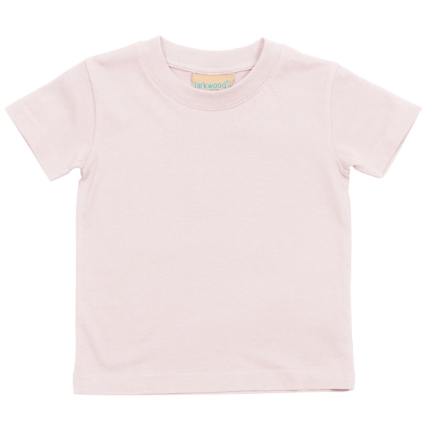 Larkwood Baby/Childrens Crew Neck T-Shirt / Schoolwear 6-12 Pal Pale Pink 6-12