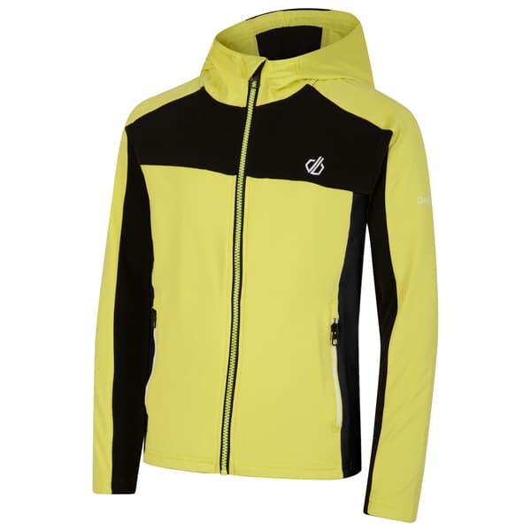 Dare 2B Barn/Kids Thriving Core Stretch Hooded Midlayer 9- Black/Yellow Plum 9-10 Years