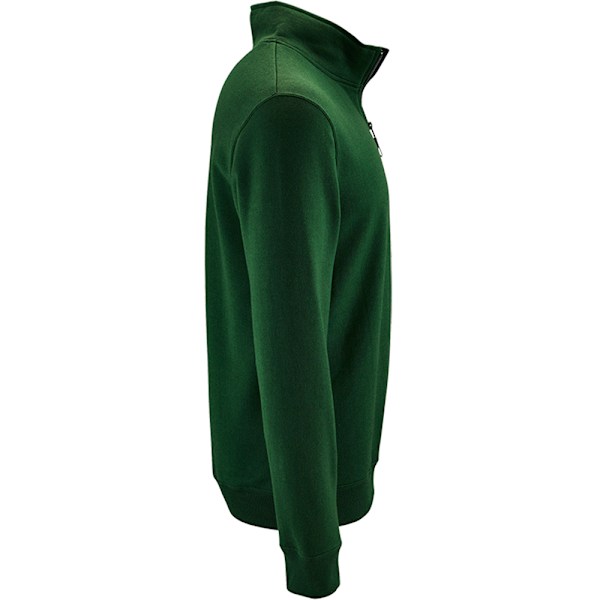 SOLS Herr Stan Kontrast Dragkedja Hals Sweatshirt 3XL Flaskgön Bottle Green 3XL