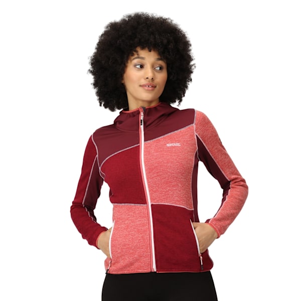 Regatta Dam/Kvinnor Walbury VI Marl Full Zip Fleecejacka 20 Mineral Red/Rumba Red 20 UK