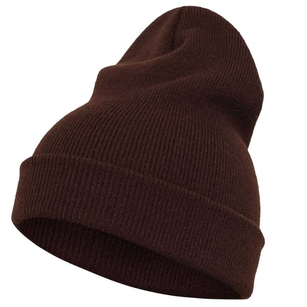 Flexfit Unisex Vuxen Stickad Mössa med Uppvikt Kant En Storlek Brun Brown One Size