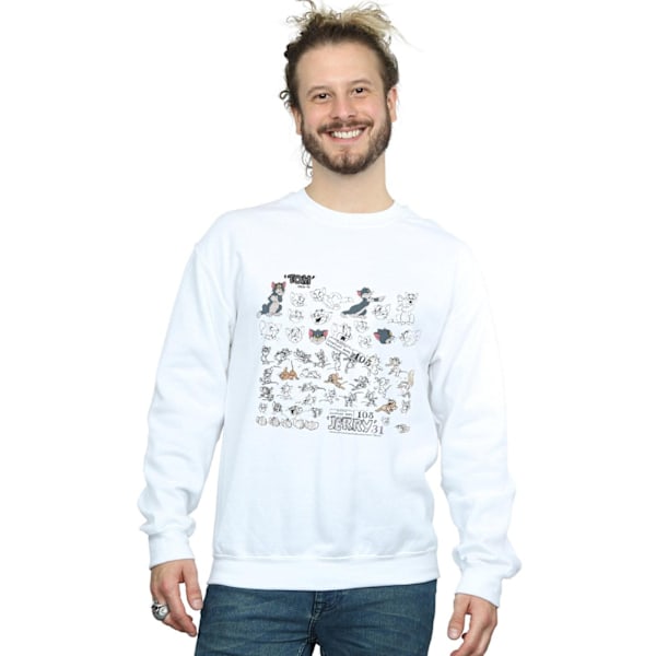 Tom And Jerry Herr Sweatshirt 3XL Vit White 3XL