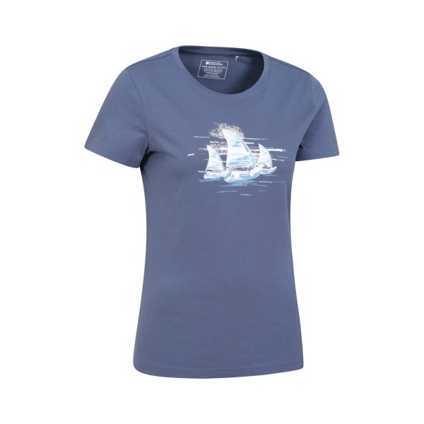 Mountain Warehouse Dam/Dam Segelbåt Ekologisk T-shirt 12 UK Blue 12 UK