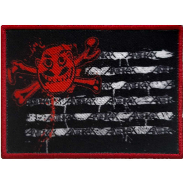 Anthrax Flag Strykjärnsmärke En Storlek Svart/Röd/Vit Black/Red/White One Size