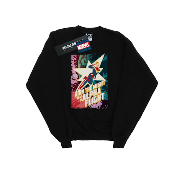 Marvel Womens/Ladies Captain Marvel Alpha Flight Sweatshirt L B Black L