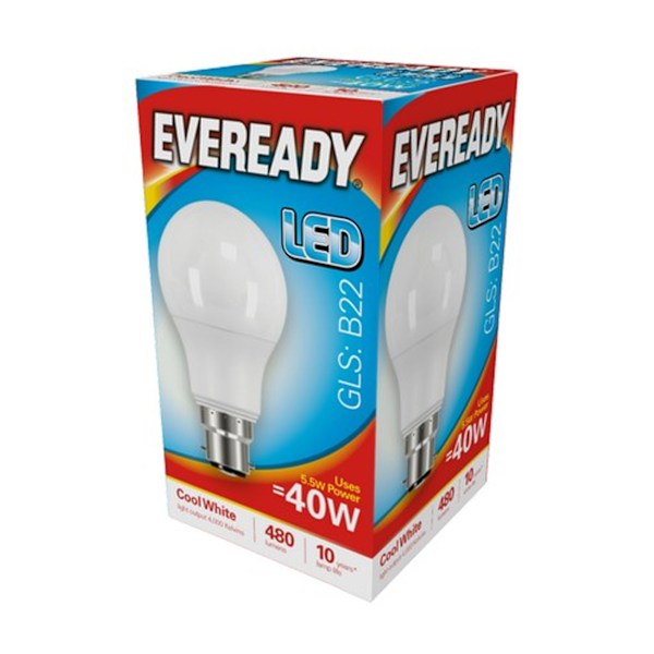 Eveready LED GLS-lampa, en storlek, kall vit Cool White One Size