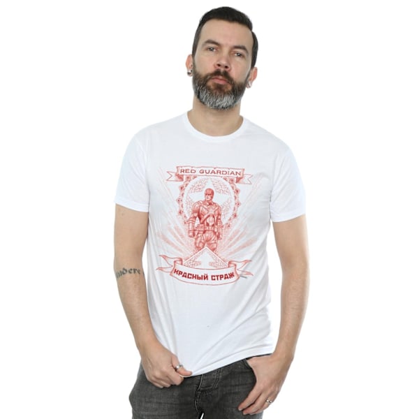 Marvel Mens Black Widow Movie Red Guardian Propaganda T-Shirt 4 White 4XL
