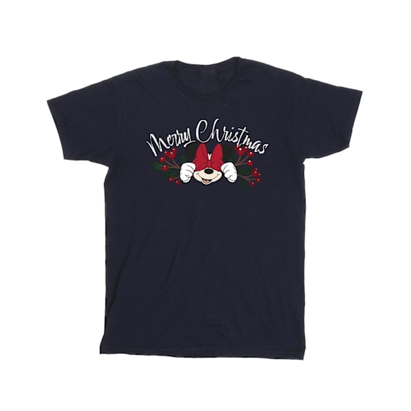 Disney Girls Minnie Mouse Jul Holly Bomull T-shirt 12-13 Navy Blue 12-13 Years