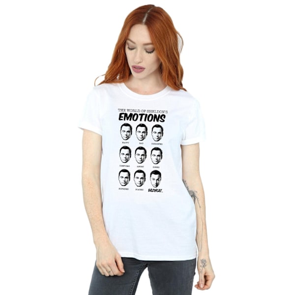 The Big Bang Theory Dam/Damer Emotions Sheldon Bomull Pojkvän T-Shirt White M