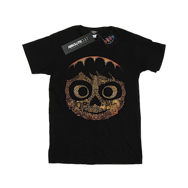 Disney Dam/Damer Coco Miguel Ansikte Bomull Boyfriend T-shirt Black 3XL