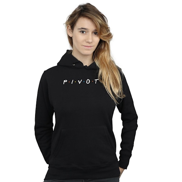 Friends Dam/Kvinnor Pivot Logo Hoodie M Svart Black M