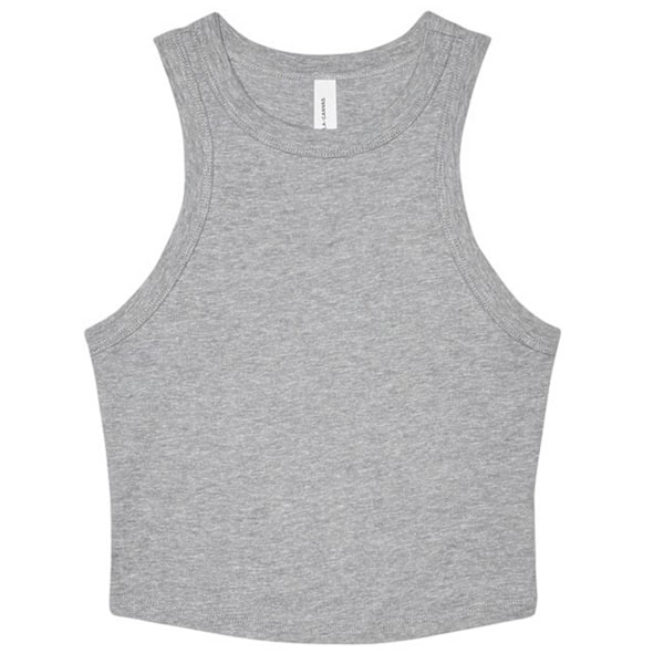 Bella + Canvas Dam/Dam Heather Micro-Rib Racerback Tank T Athletic Grey 16 UK