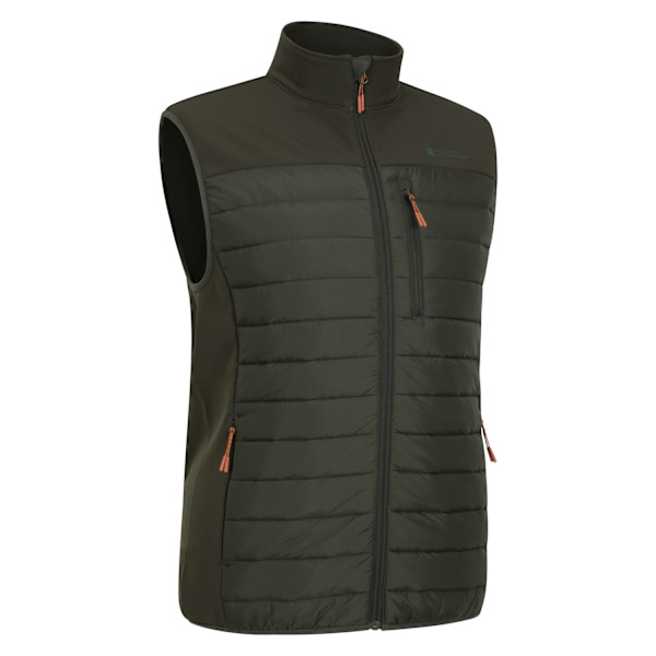 Mountain Warehouse Mens Turbine II Hybrid Padded Gilet XL Green Green XL