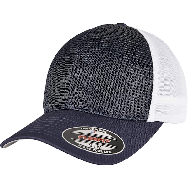 Flexfit Unisex Omnimesh Mesh Tvåfärgad Kep S-M Marinblå/Vit Navy/White S-M