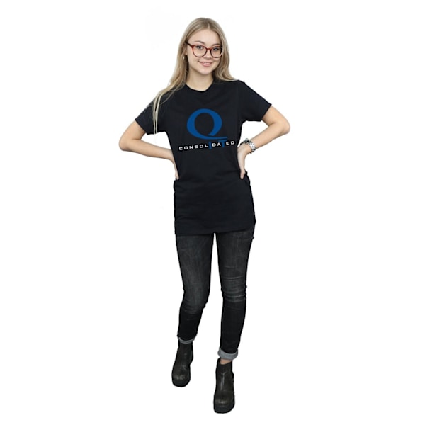 DC Comics Dam/Kvinnor Arrow Queen Consolidated Logo Bomull Boyfriend T-Shirt S Svart Black S