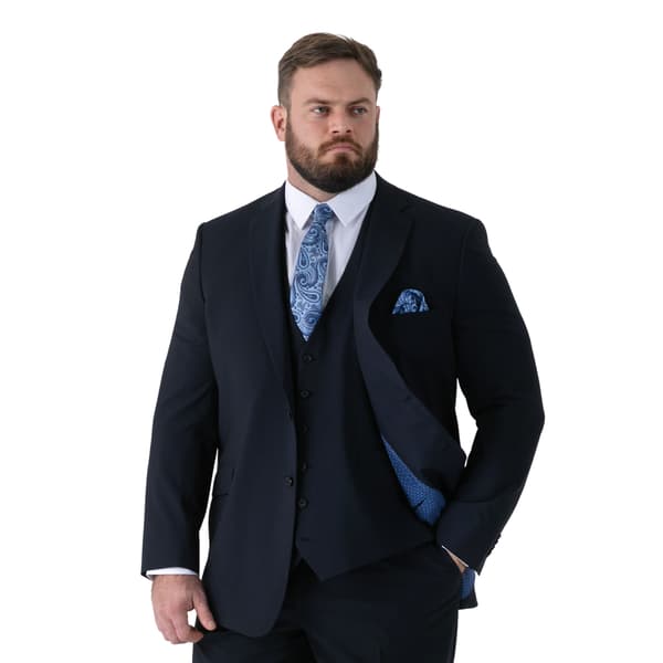 Duke Herr D555 Ted 4-vägs stretchkostymjacka 52L Marinblå Navy 52L